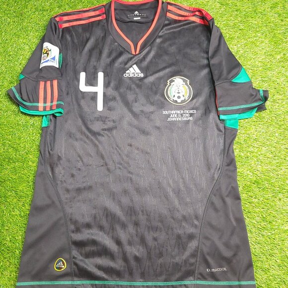 Marquez Mexico 2010 WORLD CUP Away Black Soccer Jersey Shirt M SKU# P41397 - Picture 1 of 8